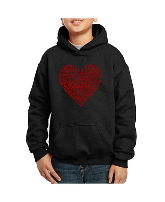 La Pop Art Boys Love Yourself Word Hooded Sweatshirt