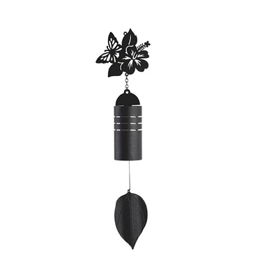 23" Long Metal Black Butterfly Wind Chime