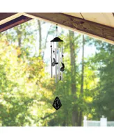 34" Long Black Cat Silhouette Wind Chime