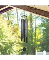 50" Long Black Metal Traditional Wind Chime with Black Tubes