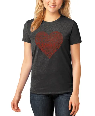 La Pop Art Women's Love Yourself Premium Blend Word Short Sleeve T-shirt