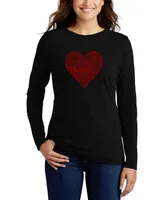 La Pop Art Women's Love Yourself Word Long Sleeve T-shirt