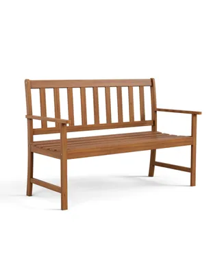 Furniture of America 33.5" Outdoor Acacia Wood Garden Bench