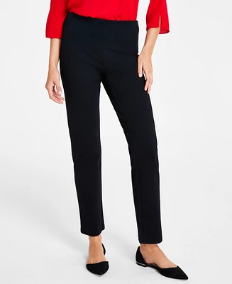 Jm Collection Women's Ponte-Knit Pull-On Ankle Pants, Created for Macy's