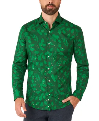 OppoSuits Men's Long-Sleeve Green Berry Shirt