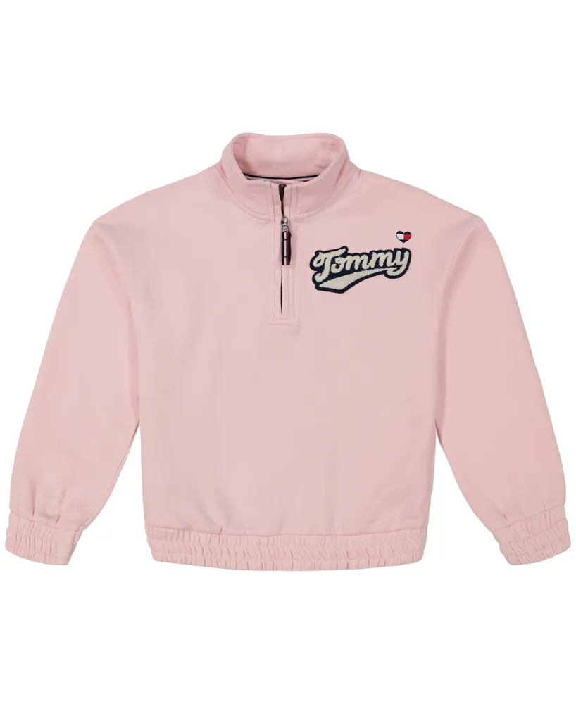 Tommy Hilfiger Big Girls Quarter Zip Fleece Sweatshirt