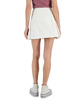 Tinseltown Juniors' Faux-Leather Pleated Mini Skirt