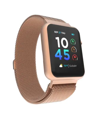iTouch Air 4 Unisex Rose Gold-Tone Mesh Bracelet Smartwatch 41mm