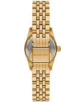 Michael Kors Women's Lexington Three-Hand Gold-Tone Stainless Steel Watch 26mm