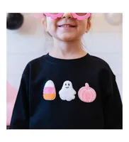 Sweet Wink Little and Big Girls Halloween Treats Patch Sweatshirt