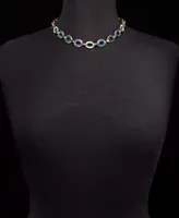 On 34th Gold-Tone & Color Chunky Link Collar Necklace, 17" + 2" extender, Created for Macy's