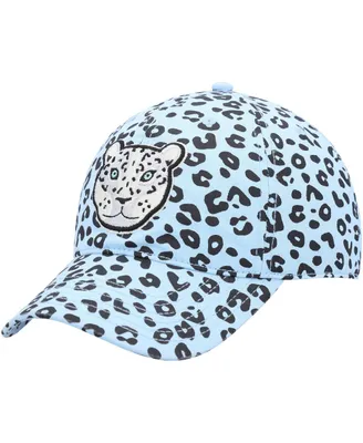 Men's Explore Light Blue Snow Leopard Dad Adjustable Hat