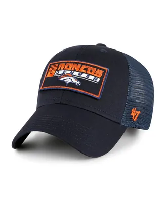 Big Boys and Girls '47 Brand Navy Denver Broncos Levee Mvp Trucker Adjustable Hat
