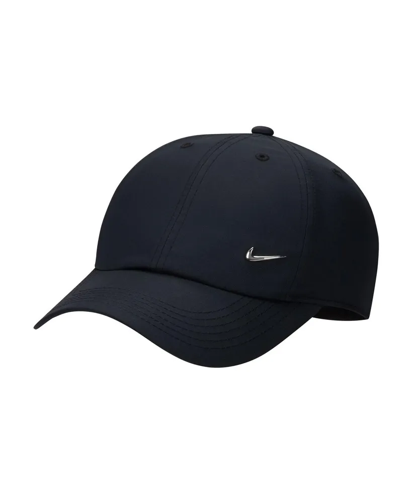 Big Boys and Girls Nike Black Heritage86 Metal Swoosh Club Performance Adjustable Hat