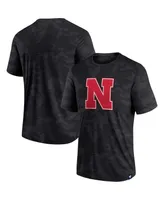 Men's Fanatics Black Nebraska Huskers Camo Logo T-shirt