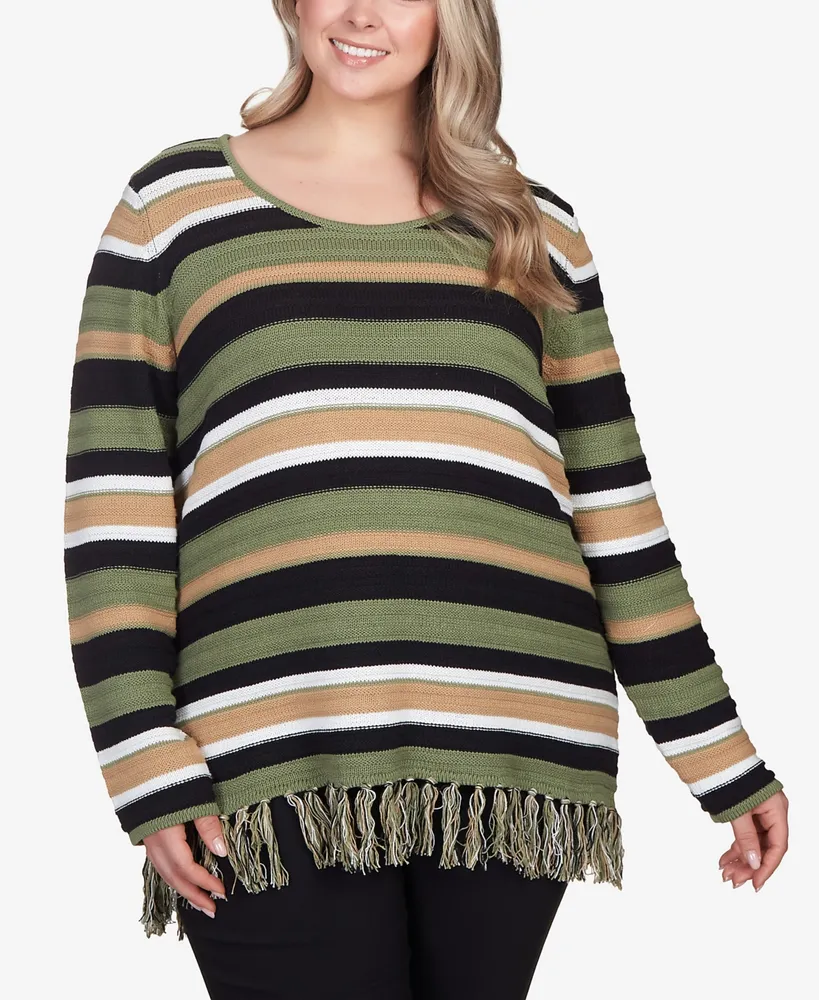 Hearts Of Palm Plus All About Olive Long Sleeve Sweater