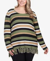 Hearts Of Palm Plus All About Olive Long Sleeve Sweater