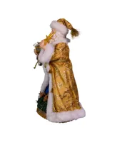 Kurt Adler 11.5" Battery-Operated Fabriche Led Nativity Santa