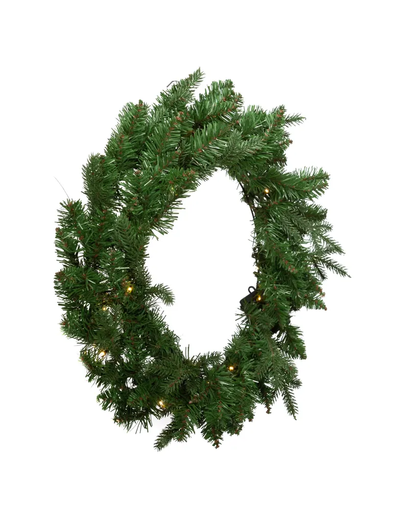 Kurt Adler 24" Battery-Operated Warm Led Jackson Wreath