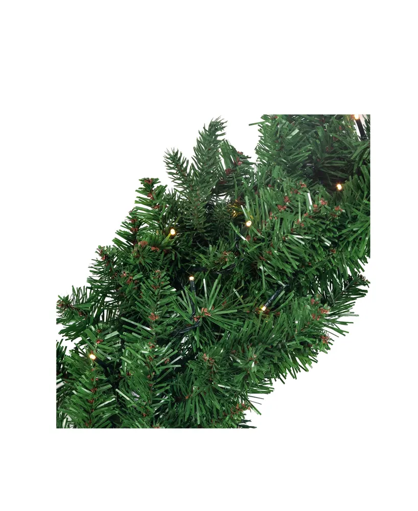 Kurt Adler 30" Battery-Operated Warm Led Jackson Wreath