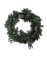 Kurt Adler 24" Battery-Operated Pre-Lit Warm Led Spruce Wreath