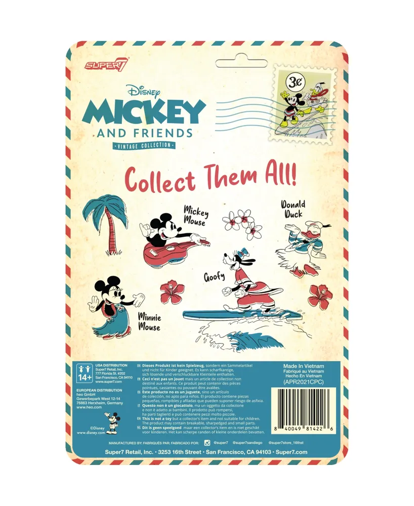 Super 7 Disney Vintage-Like Collection Minnie Mouse Hawaiian Holiday 3.75" ReAction Figure