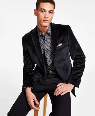 Alfani Men's Slim-Fit Solid Velvet Sport Coats, Created for Macy's