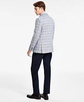 Tommy Hilfiger Men's Modern-Fit Blue Plaid Sport Coat