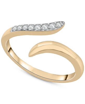 Wrapped Diamond Bypass Ring (1/10 ct. t.w.) in 10k Gold, Created for Macy's