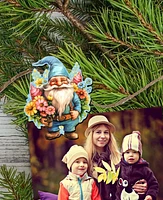 Designocracy Holiday Wooden Clip-On Ornaments Garden Gnomes Set of 6 G. DeBrekht