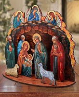 Designocracy Orthodox Nativity Scene Christmas Village 7" Table Decoration G. DeBrekht