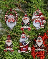 Designocracy Magical Baby Santa Christmas Wood Clip-On Ornaments Set of 6 J. Mills-Price