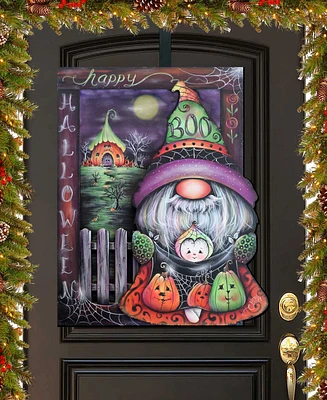 Designocracy Holiday Door Decor Wooden Wall Decor Boo Gnome J. Mills-Price