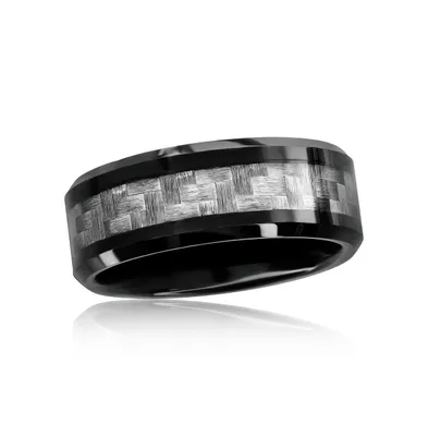 Black Plated Tungsten Ring