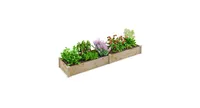 Wooden Raised Garden Bed Outdoor for Vegetables Flowers Fruit