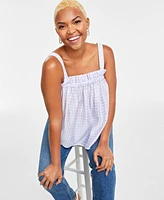 On 34th Women's Shirred Tonal-Stripe Camisole Top, Created for Macy's