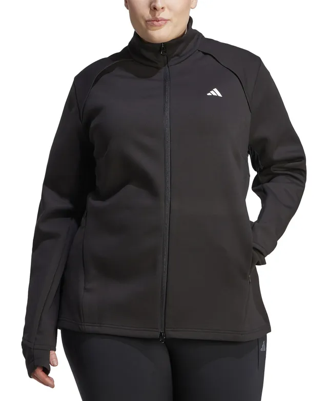 Adidas Plus Size Full-Zip Moisture-Wicking Track Jacket