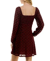 As U Wish Juniors' Emma Mesh Fit & Flare Dress