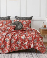 Southshore Fine Linens Jacobean Willow 7 Piece Quilt Set, Full/Queen