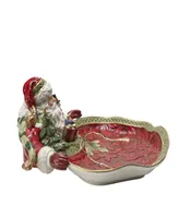 Fitz and Floyd Holiday Home Santa Server, 13.5-in