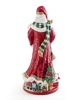 Fitz and Floyd Holiday Home African American Santa Figurine, 18.75-in