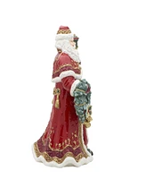 Fitz and Floyd Noel Holiday Grand Santa Figurine, 19.25-in