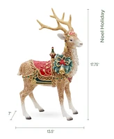 Fitz and Floyd Noel Holiday Grand Deer Figurine, 17.75-in