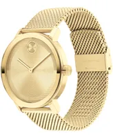 Movado Men's Bold Evolution 2.0 Swiss Quartz Ionic Plated Light Gold-Tone 2 Steel Watch 40mm