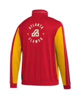 Men's adidas Red Atlanta Flames Team Classics Half-Zip Jacket