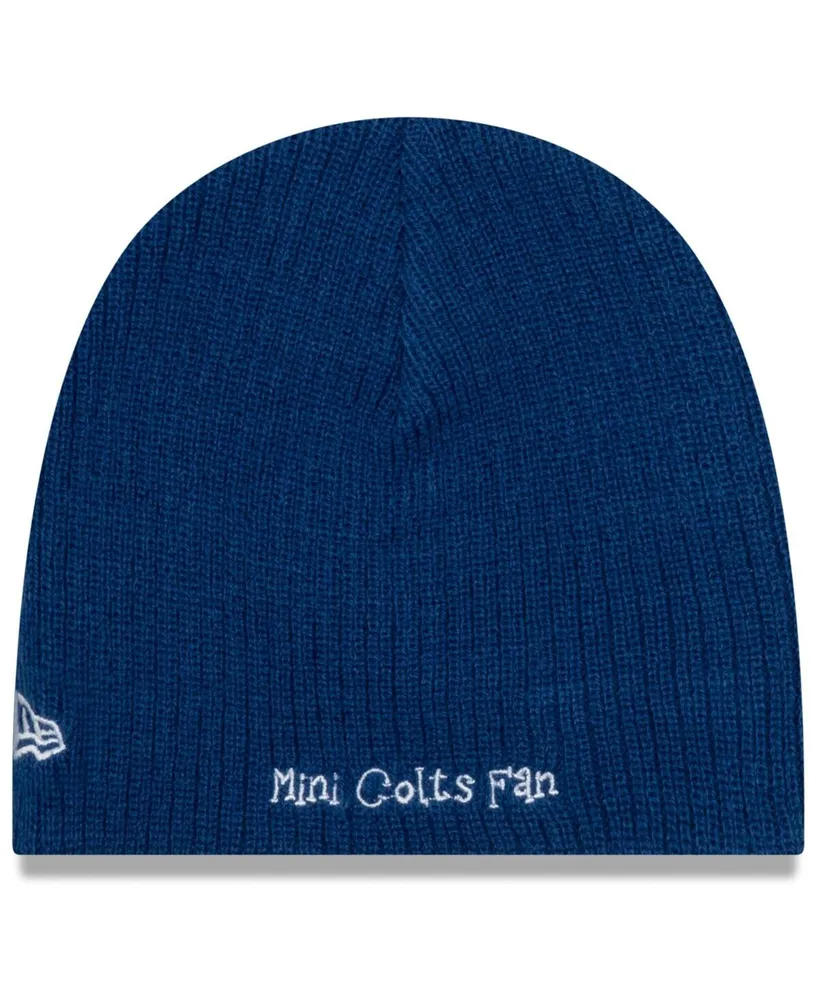 Infant Boys and Girls New Era Royal Indianapolis Colts Mini Fan Beanie