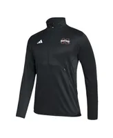 Men's adidas Black Mississippi State Bulldogs 2023 Sideline Aeroready Half-Zip Top