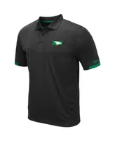 Men's Colosseum Black North Dakota Santry Lightweight Polo Shirt