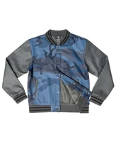 Ring of Fire Big Boys Polyurethane Sleeves Camo Varsity Jacket