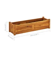 vidaXL Garden Raised Bed Acacia Wood 39.4"x11.8"x9.8"